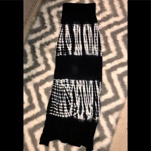 LOVE CULTURE black and white tie dye maxi dress